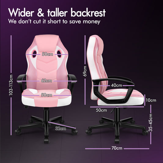 ELFORDSON Gaming Chair Racing Office Ergonomic Padded Swivel Executive Computer