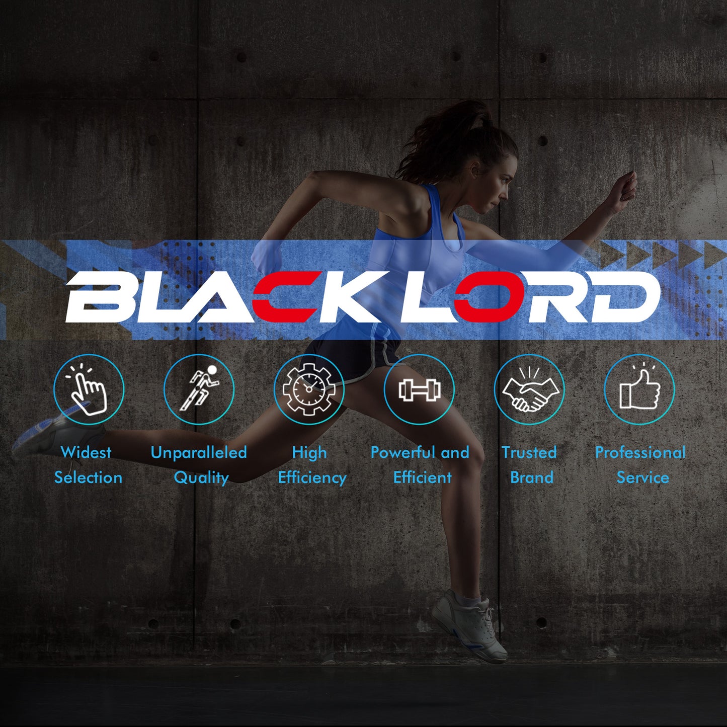 BLACK LORD Treadmill Electric Walking Pad Home Office Gym Fitness Remote Control