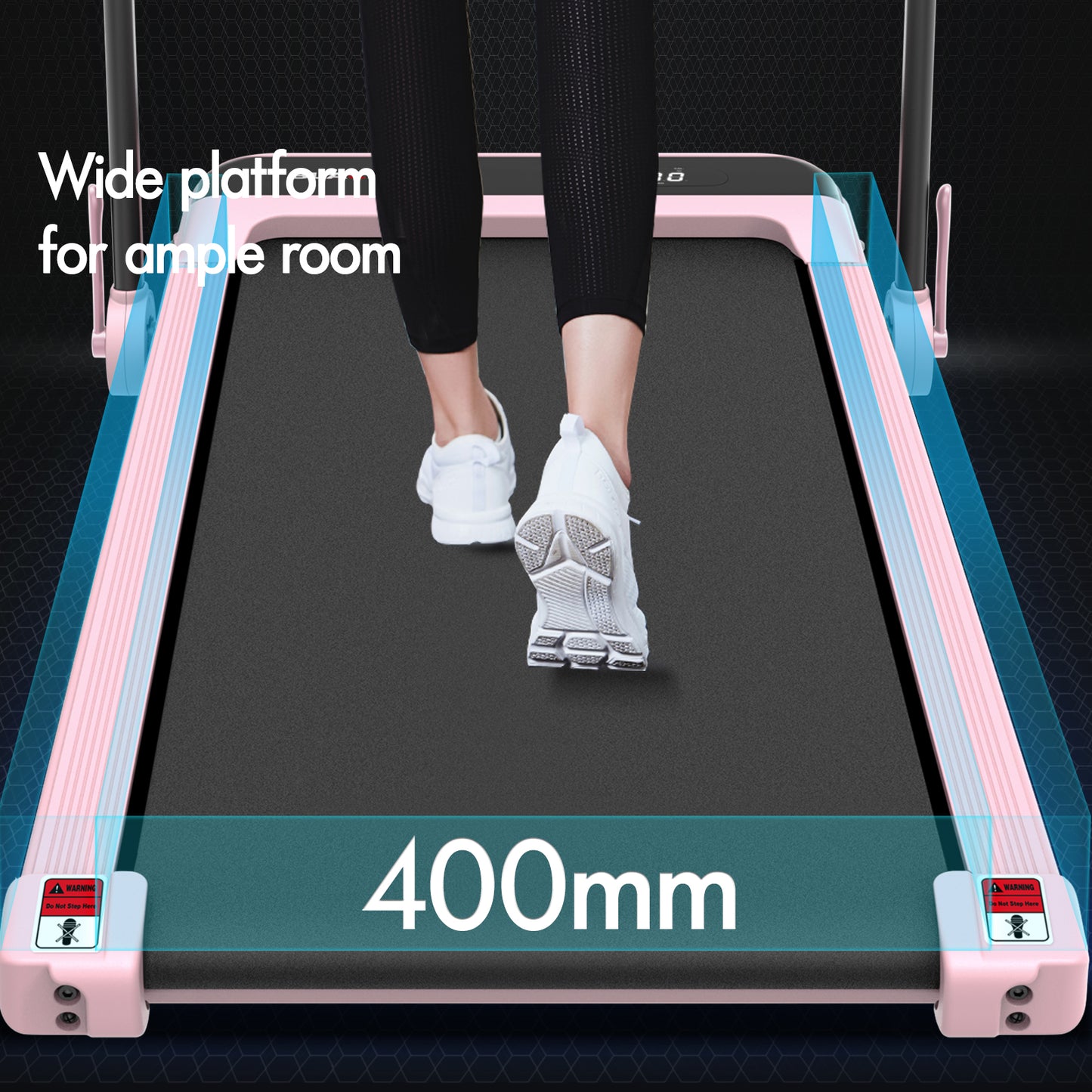 BLACK LORD Treadmill Electric Walking Pad Home Office Incline Foldable Pink