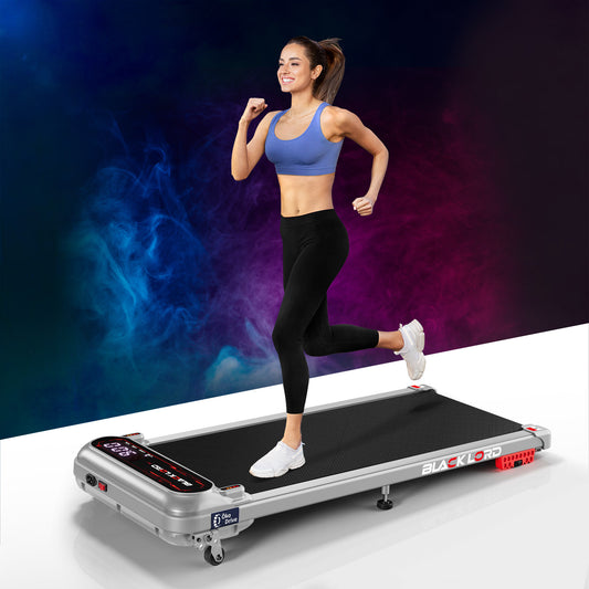 BLACK LORD Treadmill Electric Walking Pad Incline Shock Absorbers Gym Silver