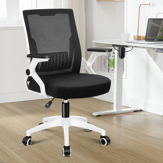 ELFORDSON Mesh Office Chair Gaming Racing Work Black and White