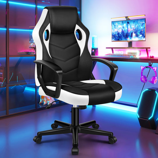 ELFORDSON Gaming Chair Racing Office Ergonomic Padded Swivel Executive Computer