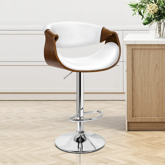 ALFORDSON Breakfast Bar Stools - 360° Swivel, Height Adjustable, White
