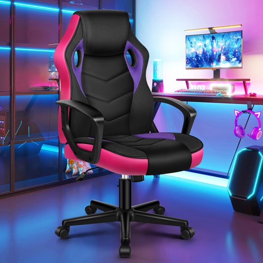 ELFORDSON Gaming Chair Racing Office Ergonomic Padded Swivel Executive Computer
