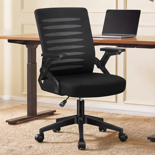 ELFORDSON Mesh Office Chair Executive Computer Seat Work All Black