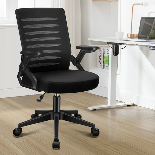 ELFORDSON Mesh Office Chair Executive Computer Seat Work All Black