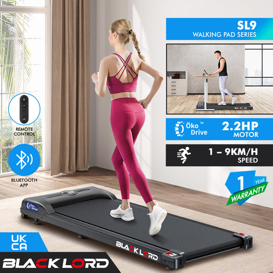 BLACK LORD Treadmill Electric Walking Pad Home Office Gym Fitness Remote Control
