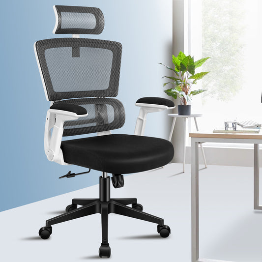 ELFORDSON Mesh Office Chair Executive Computer Chairs Study Work Seat