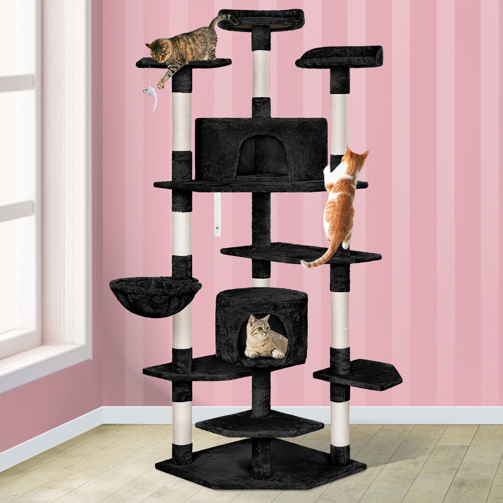 Cat Tree Scratching Post Scratcher Tower Condo House Furniture Wood 202