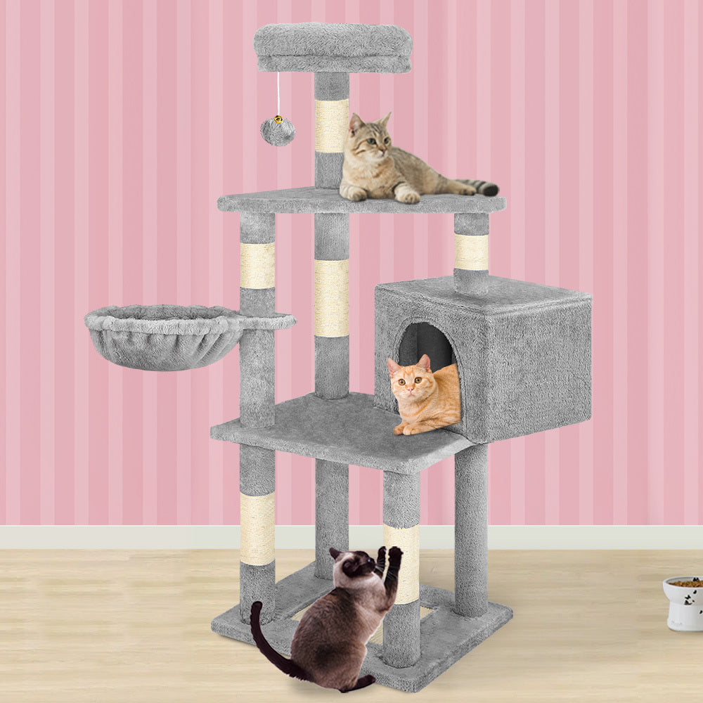 Cat Tree Scratcher Wood Scratching Post Tower Condo House Furniture 130