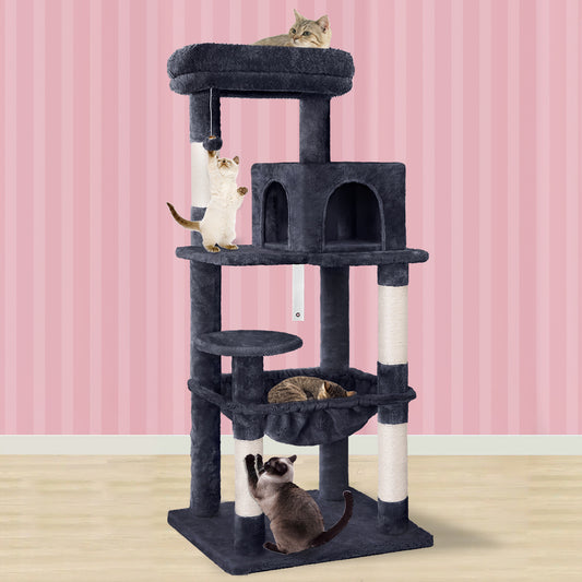 Cat Tree Scratching Post Scratcher Tower Condo House Furniture Wood 143