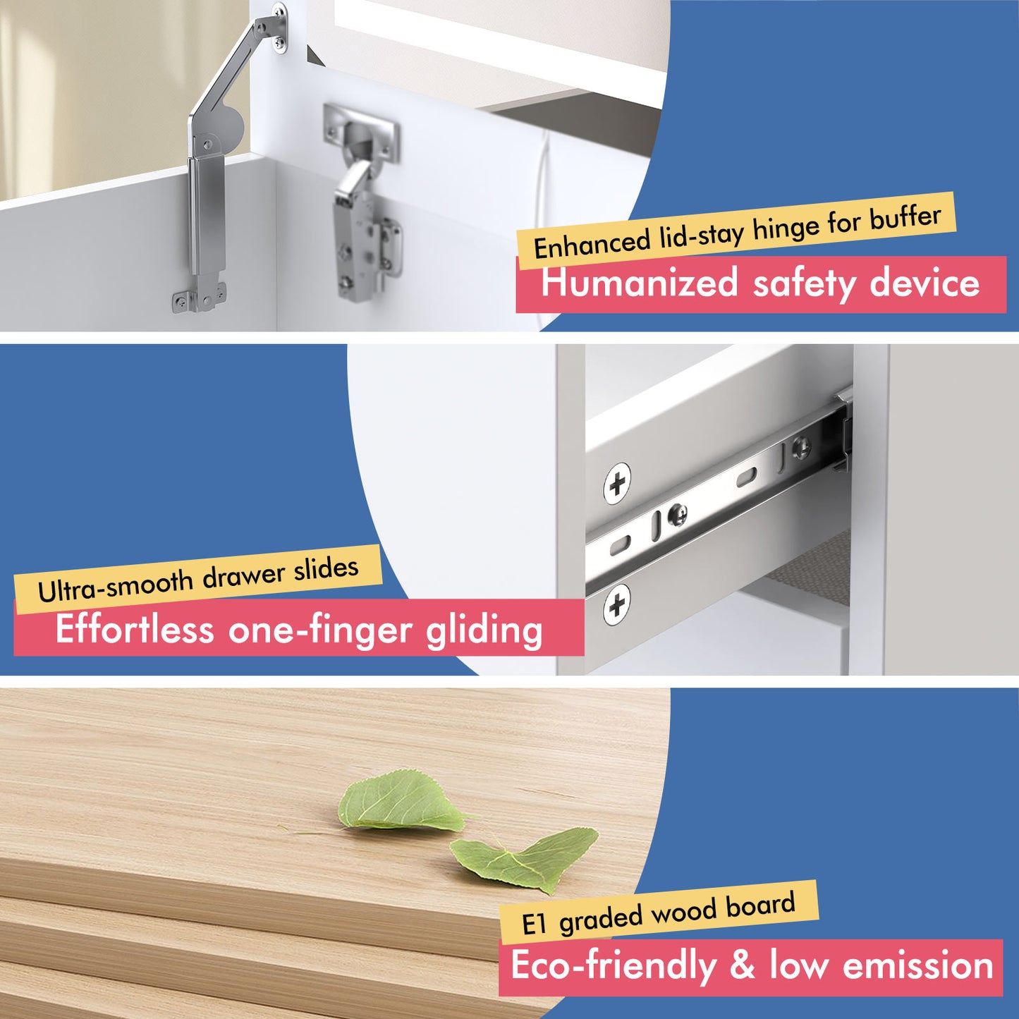 ALFORDSON 3 in 1 Dressing Table with Stool, Makeup Vanity Hinged Mirror, Foldable Top, Drawers Vanity Desk with LED Lighting, Small Dressing Table Set, Cosmetic Table for Bedroom,White