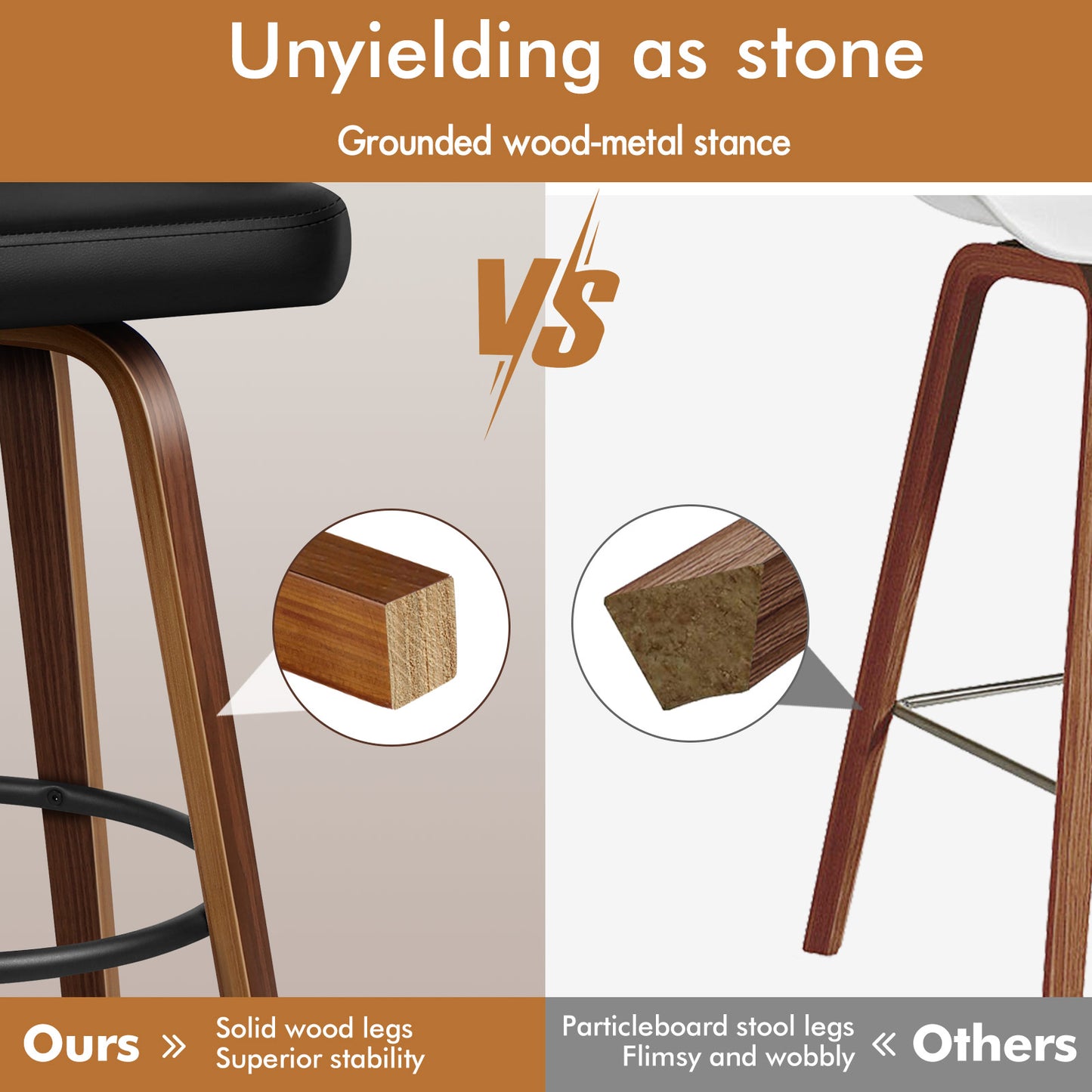 ALFORDSON 2x Swivel Bar Stools Alice Kitchen Wooden Dining Chair Black