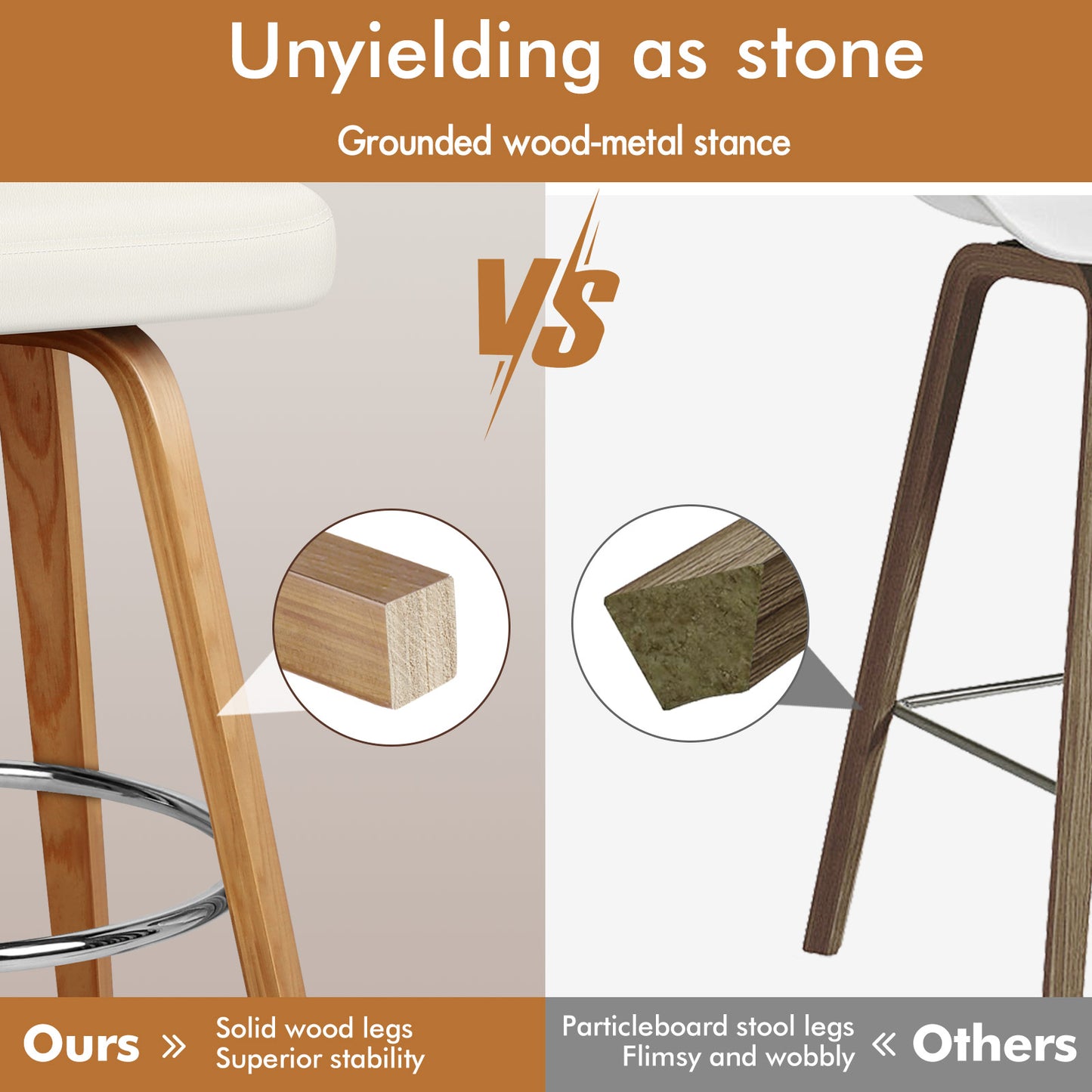 ALFORDSON 2x Swivel Bar Stools Alice Kitchen Wooden Dining Chair White