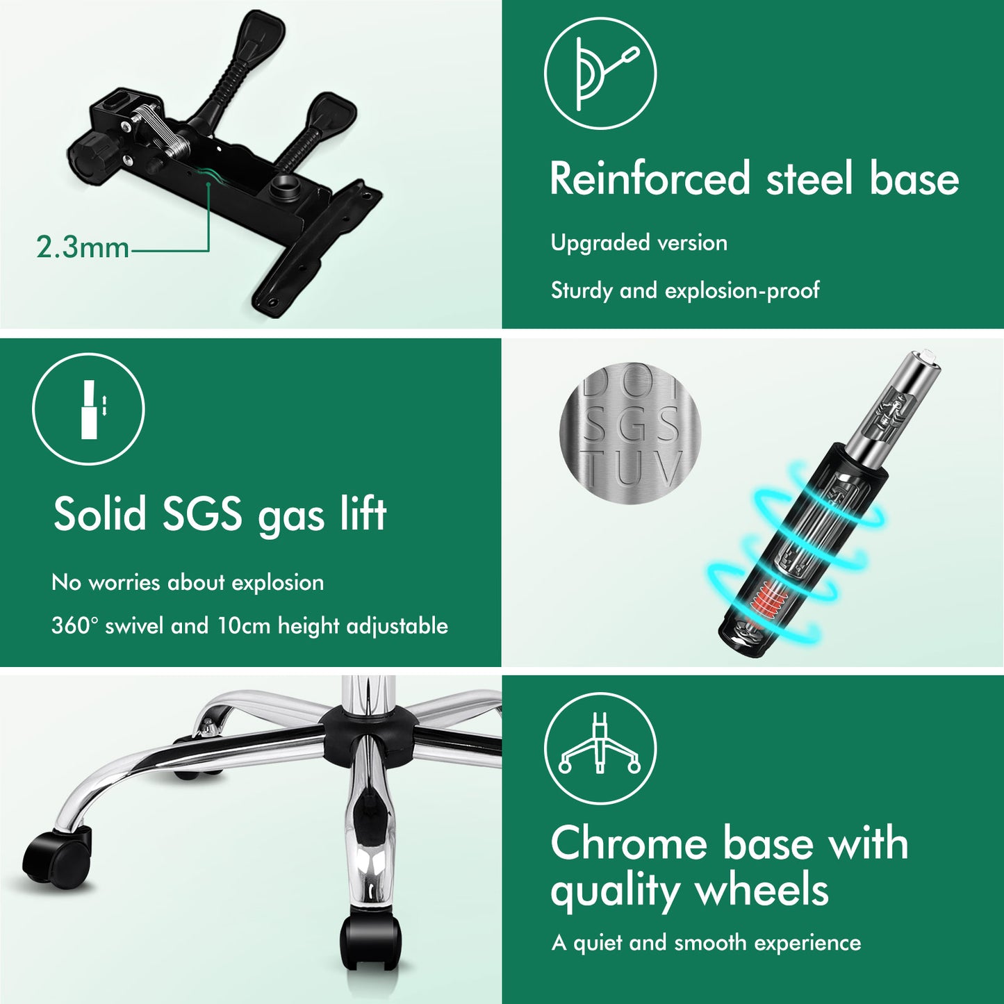 ELFORDSON Massage Office Chair Gaming Executive Seat PU Leather Pink