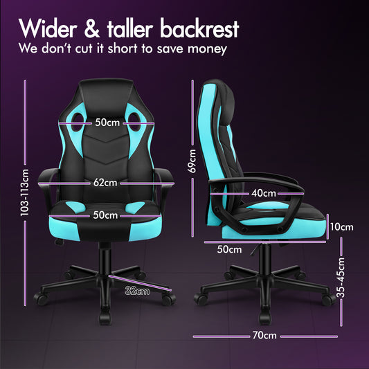 ELFORDSON Gaming Chair Racing Office Ergonomic Padded Swivel Executive Computer