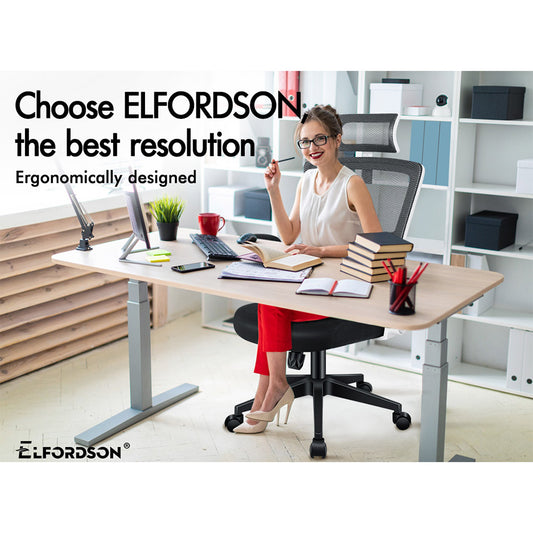 ELFORDSON Mesh Office Chair Executive Computer Chairs Study Work Seat