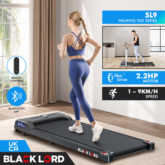 BLACK LORD Treadmill Electric Walking Pad Home Office Gym Fitness Remote Control