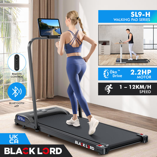 BLACK LORD Treadmill Electric Walking Pad Home Office Gym Fitness Foldable