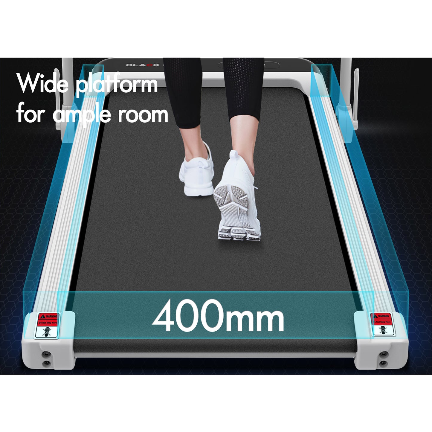 BLACK LORD Treadmill Electric Walking Pad Home Office Incline Foldable White