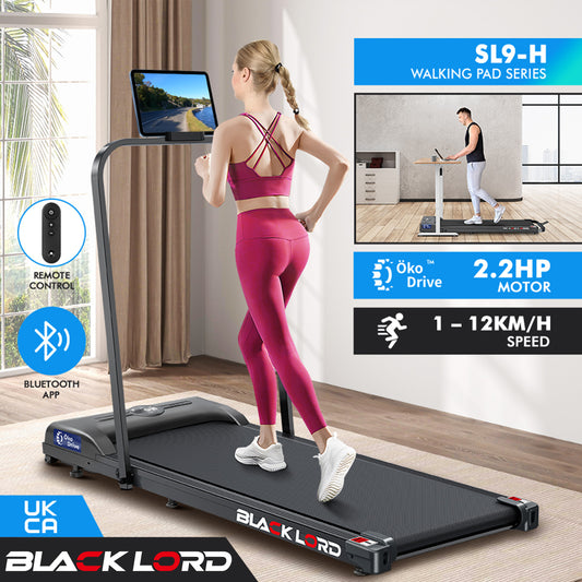 BLACK LORD Treadmill Electric Walking Pad Home Office Gym Fitness Foldable
