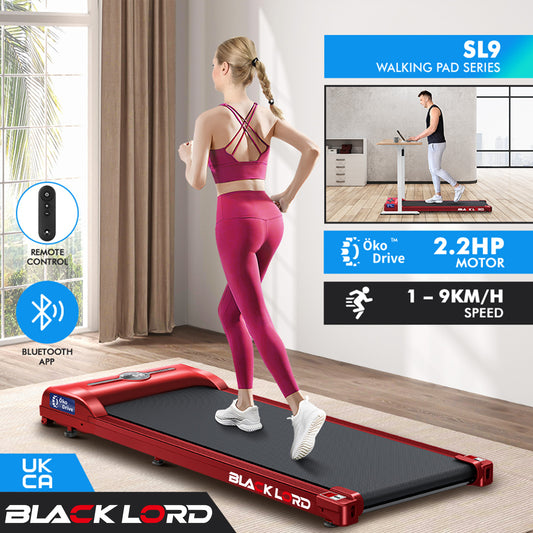 BLACK LORD Treadmill Electric Walking Pad Home Office Gym Fitness Remote Control