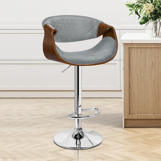 ALFORDSON Breakfast Bar Stools - 360° Swivel, Height Adjustable, Grey