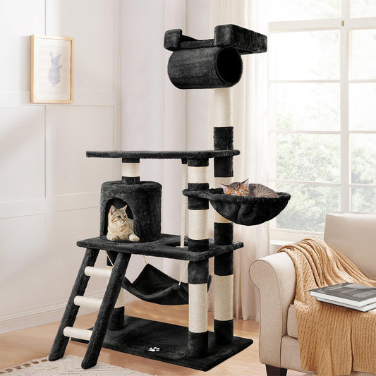 Cat Tree Scratching Post Scratcher Tower Condo House Furniture Wood 140