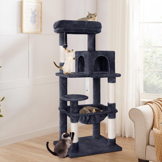 Cat Tree Scratching Post Scratcher Tower Condo House Furniture Wood 143