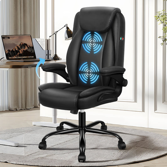 ELFORDSON Massage Office Chair Ergonomic Executive Computer Gaming PU Leather