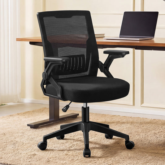 ELFORDSON Mesh Office Chair Gaming Racing Work All Black