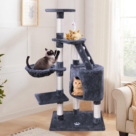 Cat Tree Scratching Post Scratcher Tower Condo House Furniture Wood 120