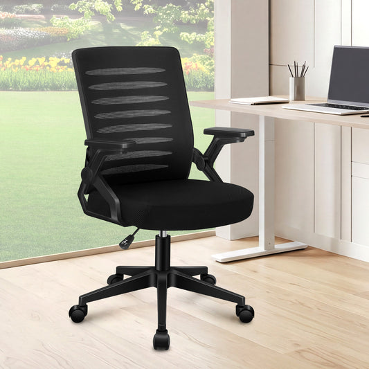 ELFORDSON Mesh Office Chair Executive Computer Seat Work All Black